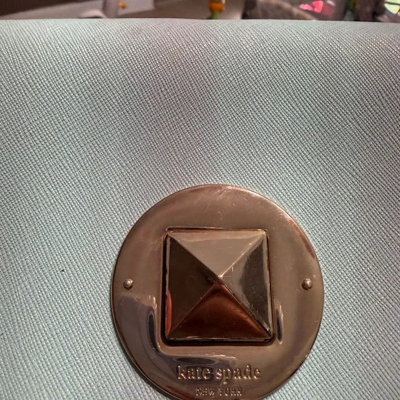 Kate Spade Sky Blue Clutch with Silver Accent - Picture 1 of 2